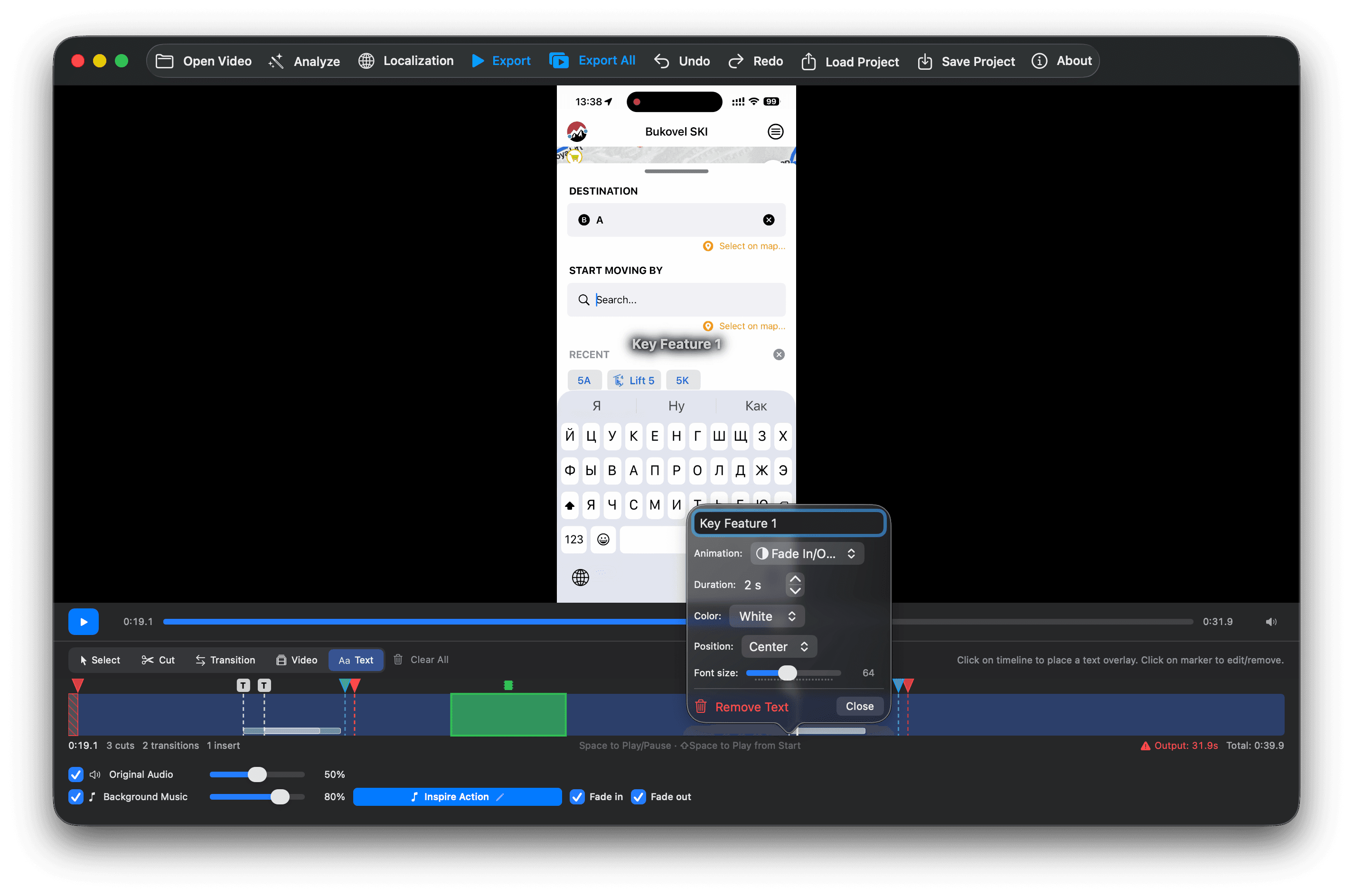 App Store Preview Studio for macOS — text overlays